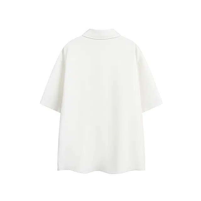 欧路得 纯色薄款高级短袖衬衫 男款