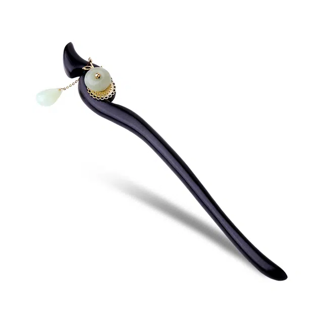 【以东方木韵礼献臻情】 凤凰涅磐 新中式檀木簪子 优雅精致 步摇流苏 小众高级感手工雕刻原创设计#好运 黑檀 发簪 女款