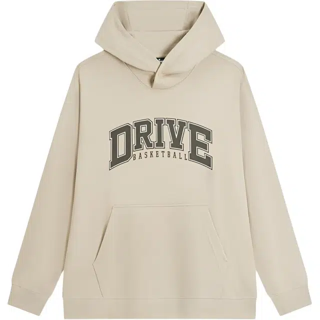 特步 篮球系列 休闲舒适运动百搭简约连帽字母卫衣 男款