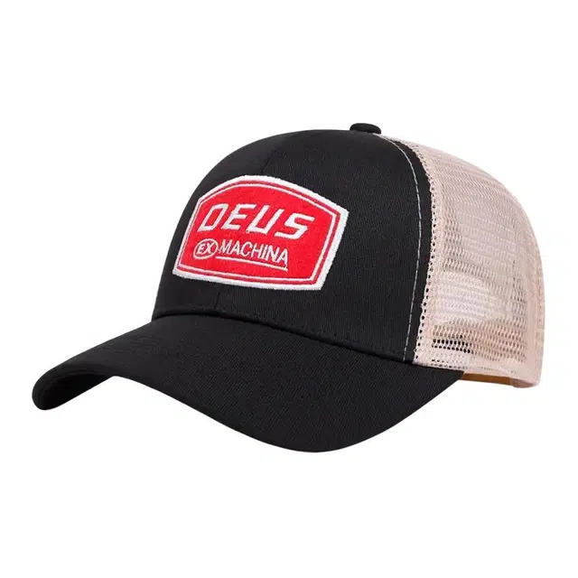 山一丸 时尚透气网字母刺绣美式网格 棉 鸭舌帽 男女同款情侣款