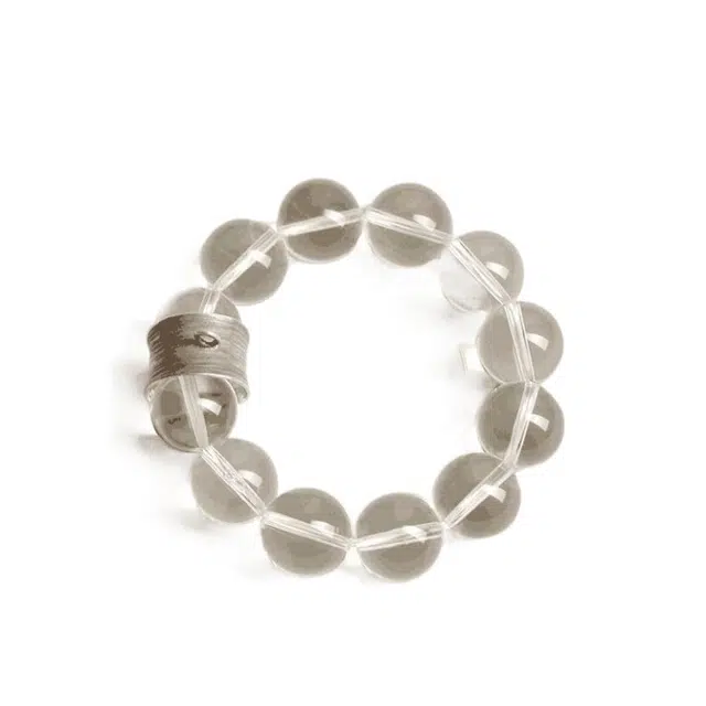 龙弗 【极简素雅】东方优雅新中式纯净体超大珠配银戒指个性小众设计成功上岸温婉贵气小巧精致甜美 白水晶 手串 女款