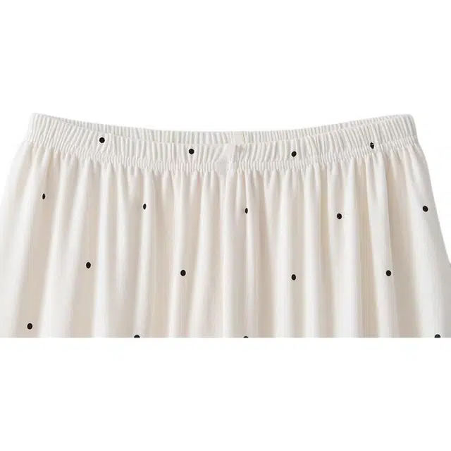 俏韵 舒适亲肤长袖上衣带胸垫吊带透气短裤家居服长裤睡衣套装 女款 杏色