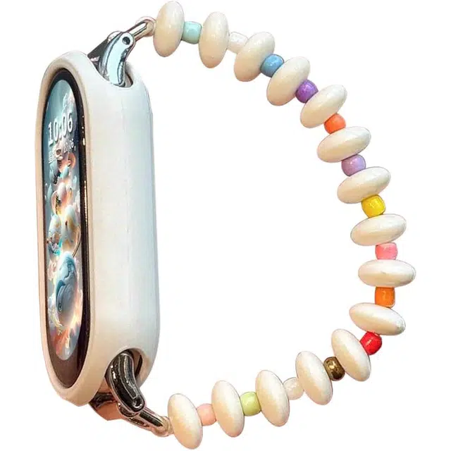 表带先生 小米适用 手表表带 串珠材质 可爱高级多巴胺糖豆串珠手链式表带男女通用