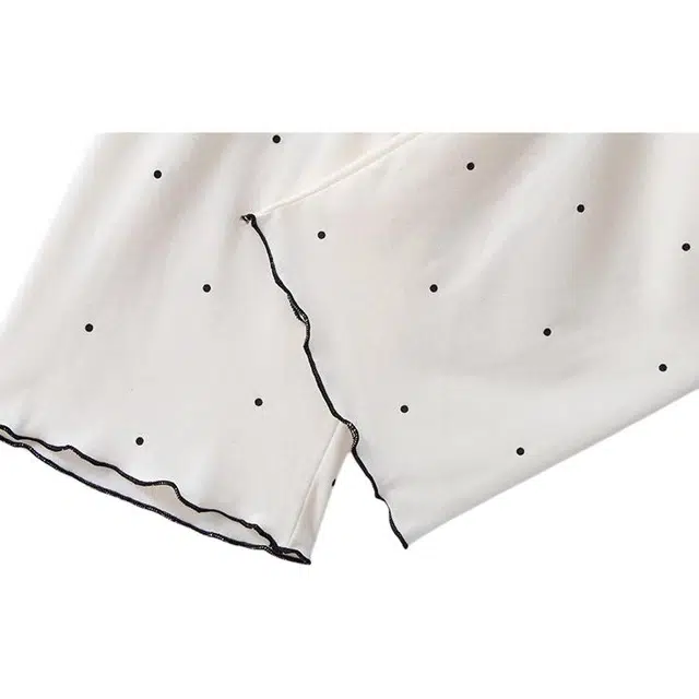 俏韵 舒适亲肤长袖上衣带胸垫吊带透气短裤家居服长裤睡衣套装 女款 杏色