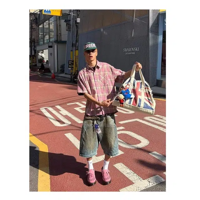 木木兔 休闲美式潮流百搭裤子牛仔短裤 男款
