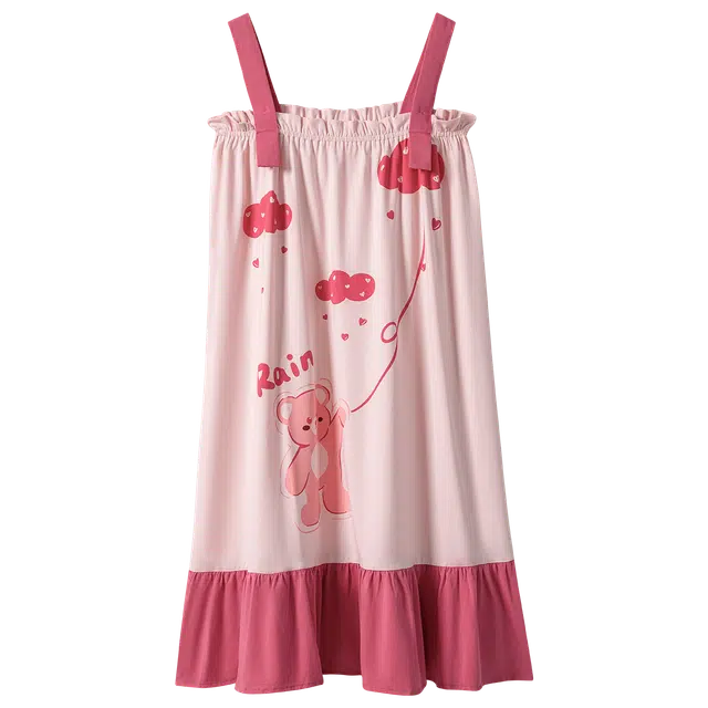 梦特娇 亲肤舒适吊带无袖中长款睡裙 女款