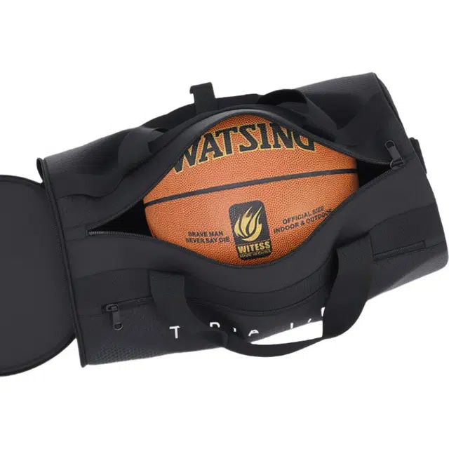 特步 运动健身包大容量独立鞋仓多功能短途外出收纳手提行李包轻便出差 牛津布 旅行包 男女同款情侣款 黑色