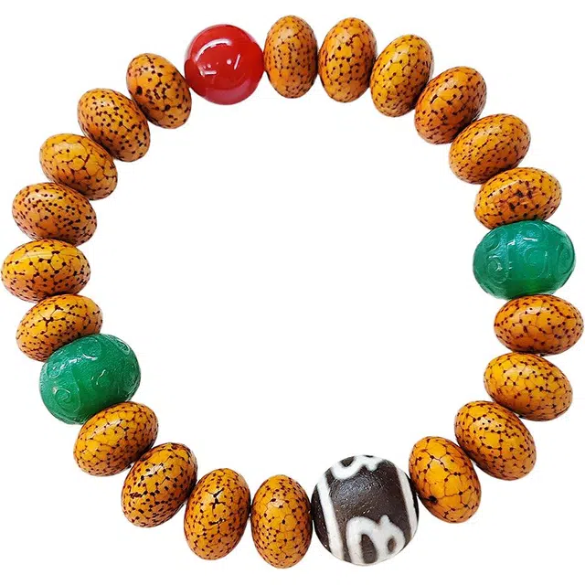 得笙陌 玉化老料创意好运转运珠国潮佛珠文玩 星月菩提 手串 男女同款情侣款