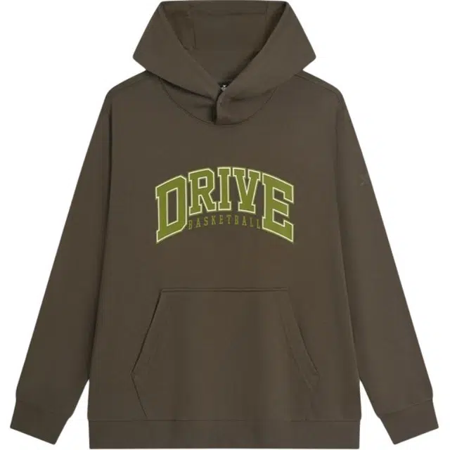 特步 篮球系列 字母运动休闲舒适百搭简约连帽卫衣 男款