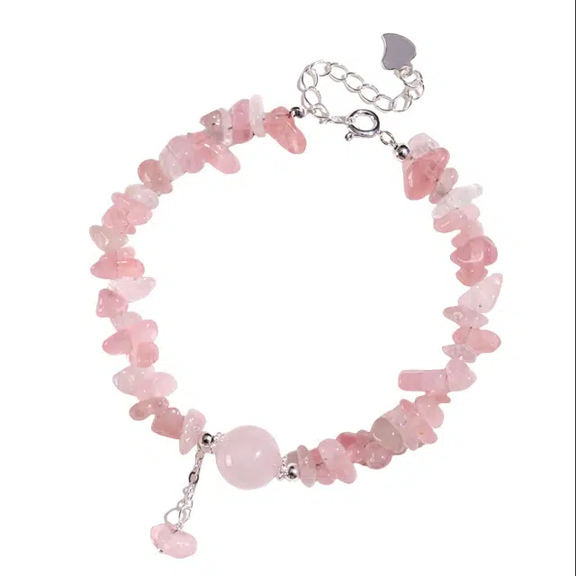 迈奇的礼物 招桃花 财旺财转运新中式国潮文艺白月光清新甜美复古小众高级气质优雅百搭高颜值爆#好运 粉水晶 手串 女款