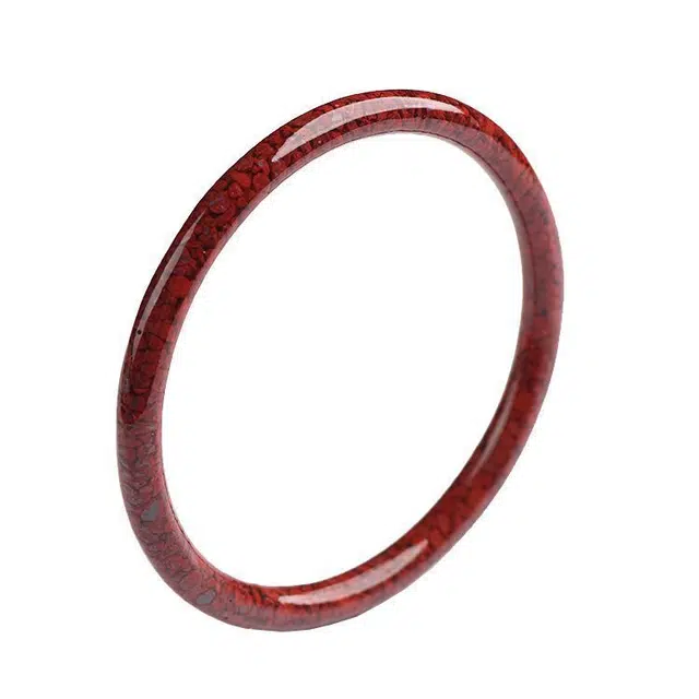 聆听花开 国潮叮当镯晶体砂原矿不透光本命年设计感  小众不撞款 朱砂 手镯 男女同款情侣款