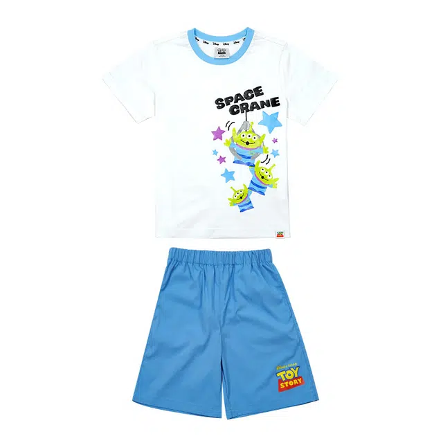 伊佳林休闲运动套装 时尚舒适亲肤百搭 三眼仔短袖套装 中小童