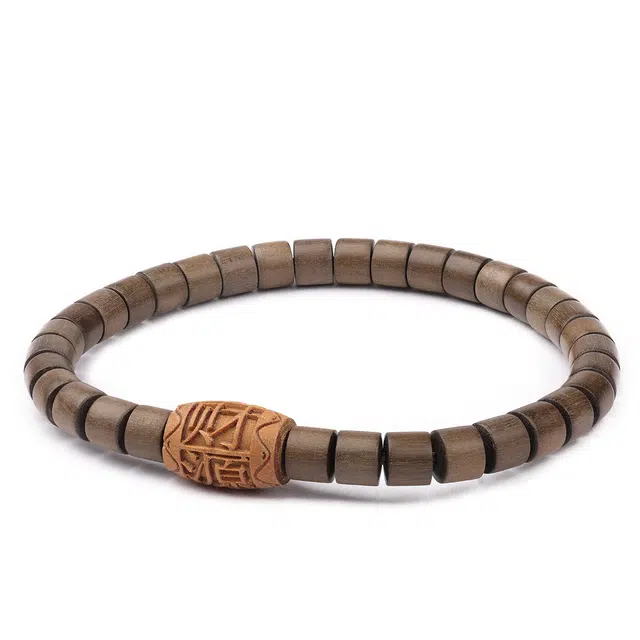 三檀小舍 【财源滚滚】 国风国潮新中式复古风 招财转运旺事业 小众简约高级轻奢饰品配饰礼盒 檀木 手串 男女同款情侣款