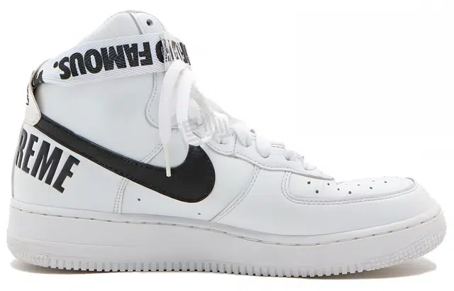 Supreme x Nike Air Force 1 World Famous White