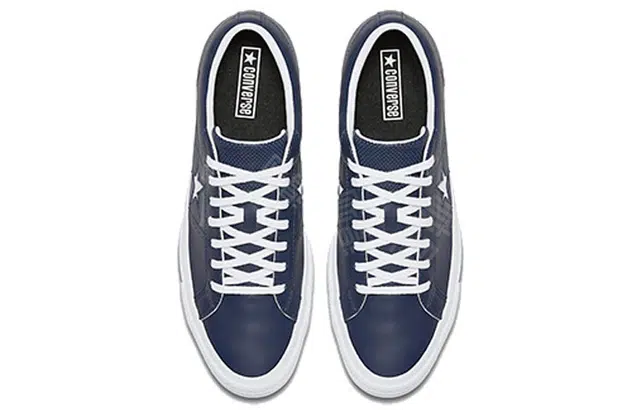 Converse one star Perforated Leather Low Top Navy