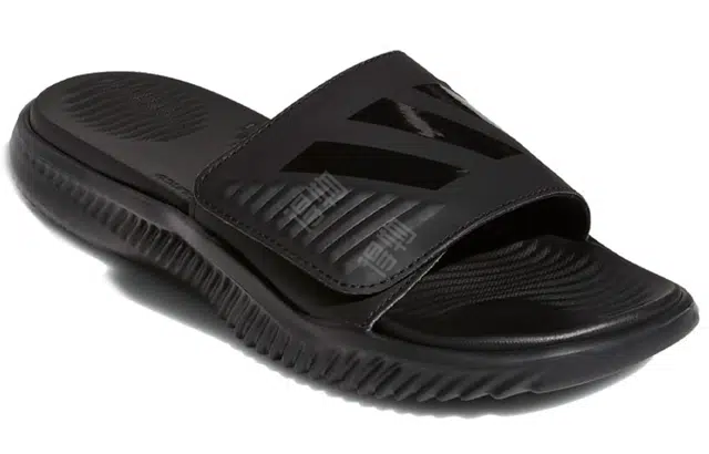 adidas AlphaBounce Black Slides Sandals