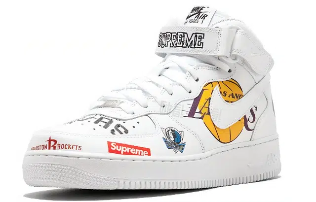 Supreme x Nike Air Force 1 NBA White