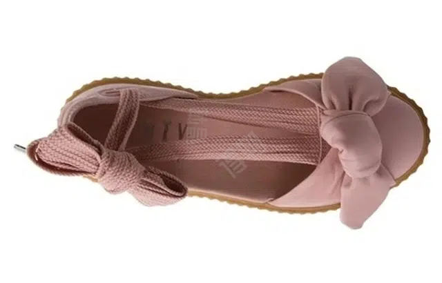 PUMA Rihanna Fenty Bow Creeper Sandal Silver Pink