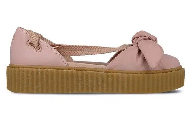 PUMA Rihanna Fenty Bow Creeper Sandal Silver Pink