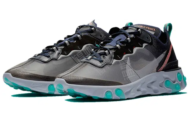 Nike React Element 87 Black Neptune Green