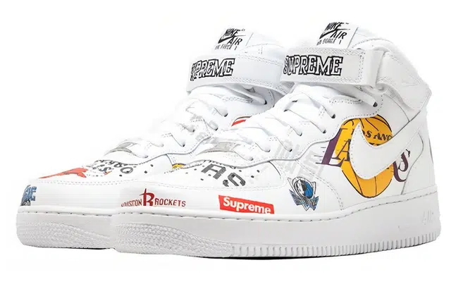 Supreme x Nike Air Force 1 NBA White
