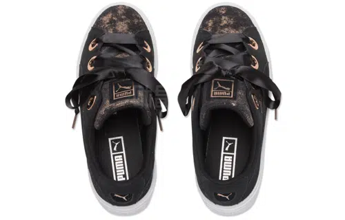 PUMA Platform Low Black Gold