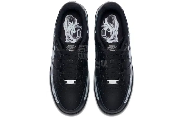 Nike Air Force 1 Skeleton 'Black on Black'