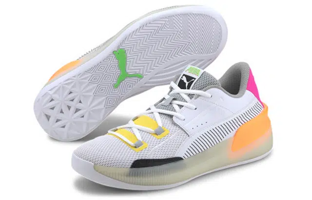 PUMA Clyde Hardwood Retro Fantasy White Orange