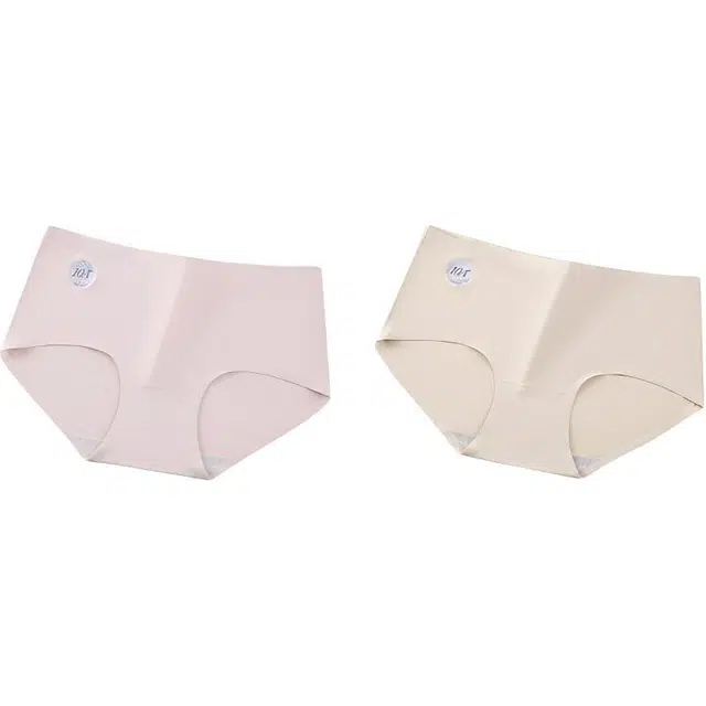 草本初色  无痕冰丝女士纯棉抗菌裆裸感冰皮舒适高弹隐形三角裤内裤 女款