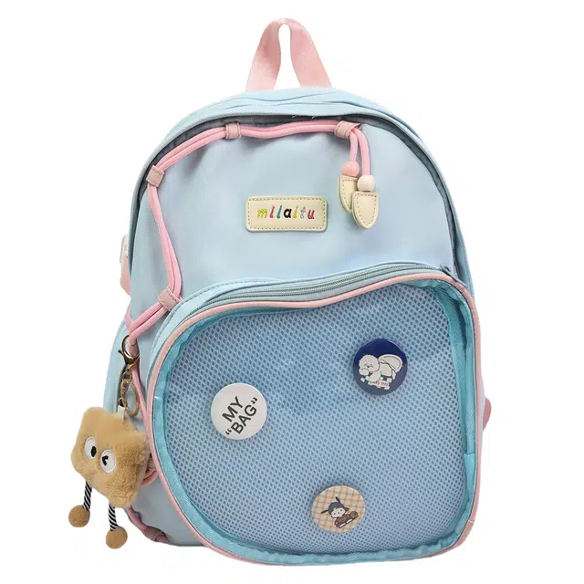 笛贝嘉 韩版设计感百搭撞色高颜值二次元 多色 尼龙 痛包 女款