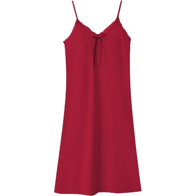 梦特娇 亲肤透气舒适无袖吊带睡裙 女款