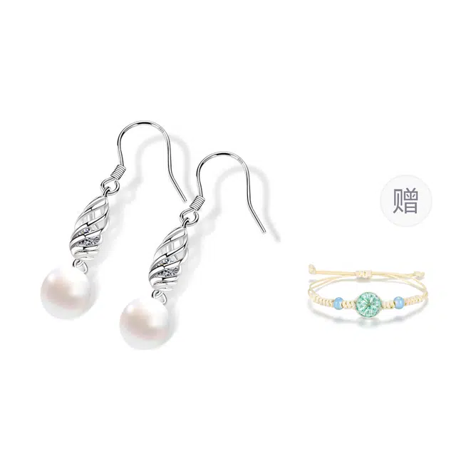 【官方正品】天然珍珠 东方佳人 流苏珍珠银耳坠耳饰温柔复古风轻奢气质精致不过敏不掉色显脸小女友设计浪漫惊喜珠宝礼盒 珍珠 耳环 女款