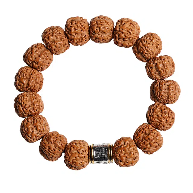 宣华意 五瓣原籽龙纹盘玩佛珠 金刚菩提 手串 男女同款情侣款