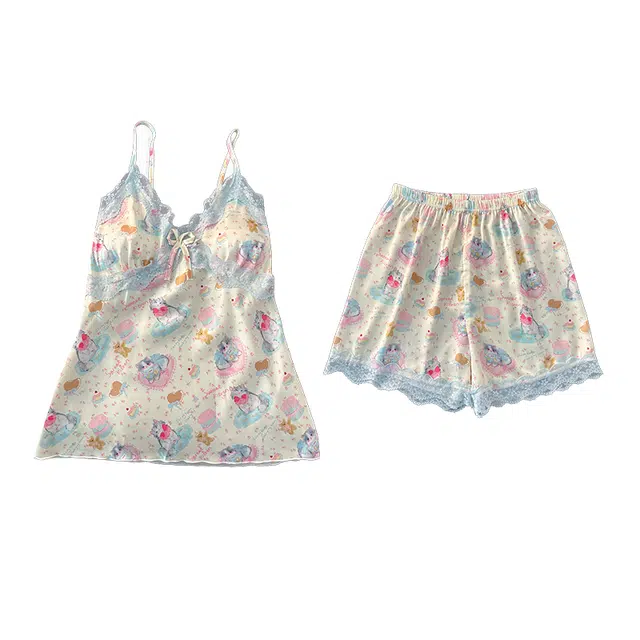 顶瓜瓜 吊带简约舒适可外穿家居服睡衣套装 女款