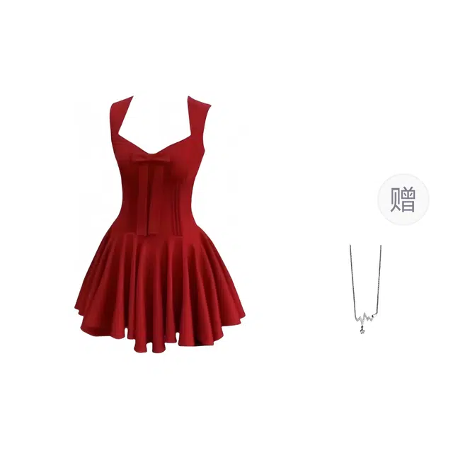 木清清 时尚舒适休闲简约无袖连衣裙 女款