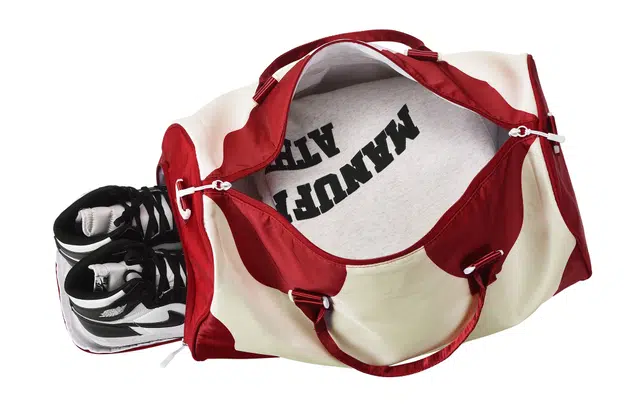 spare no pains Gym Bag Red White