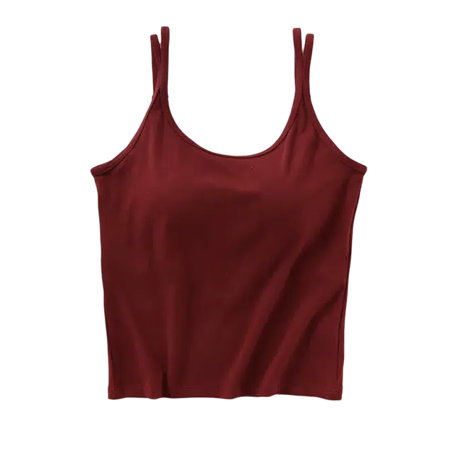 善己 小吊带双肩带带胸垫一体式打底背心 女款