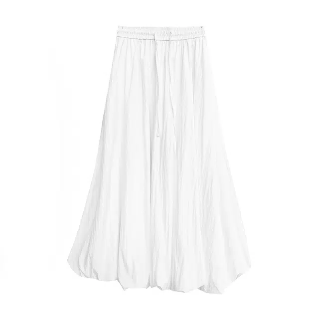 爱肯 美式韩系可爱甜美花苞裙裤高腰宽松百搭修身显高显瘦梨形遮肉小个子裙裤户外轻薄凉感舒适日常通勤垂感灯笼裤阔腿休闲裤 男女同款