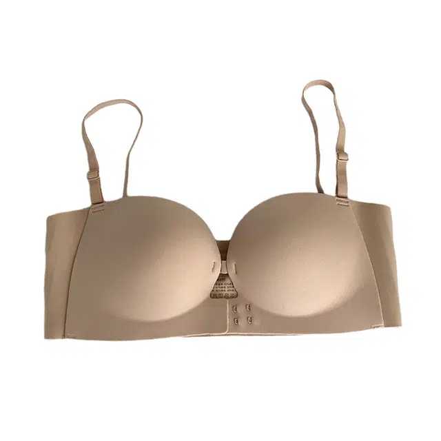 芬腾 无痕小胸聚拢显大前扣式法式半杯防下垂收副乳美背可拆卸肩带文胸 女款