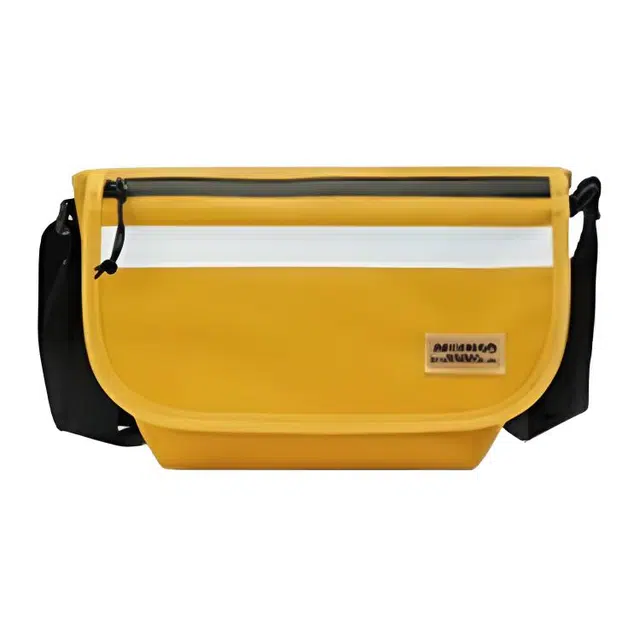 森马 运动休闲 涤纶 斜挎单肩包 小号 男款 黄色