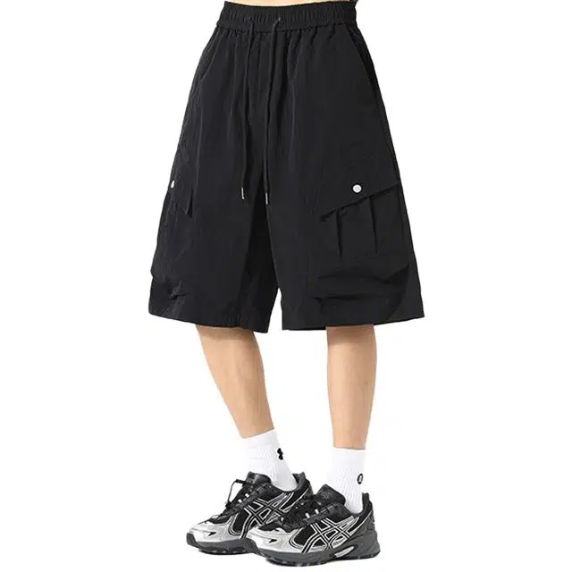 佐菲利 薄款速干伞兵裤美式五分裤直筒宽松机能登山工装短裤 男女同款