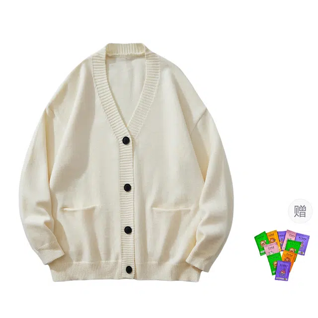 梓润格 韩系美式氛围感复古休闲运动潮流气质洋气减龄百搭日常通勤慵懒感无性别主义松弛感长袖针织衫 男女同款