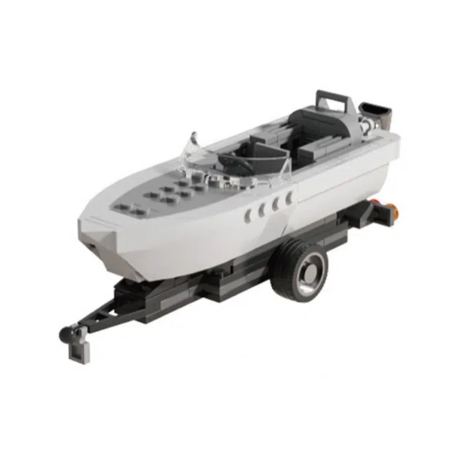 一合鸽 潮玩拖船积木益智兼容乐高玩具 拼装模型