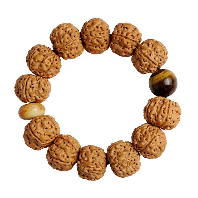 宣华意 中式复古五瓣原籽盘玩佛珠转运#好运 金刚菩提 手串 男女同款情侣款