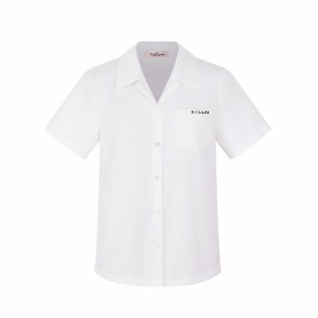 花铃太太 时尚简约短袖制服衬衫 女款