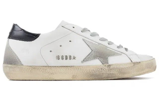 Golden Goose Super-Star Black Heel Gray Star