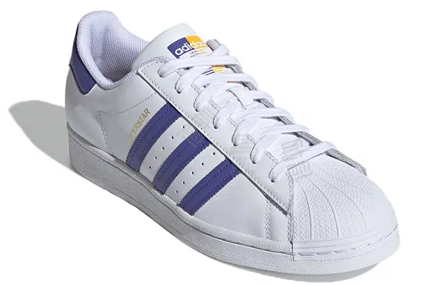 adidas Superstar White Purple Yellow