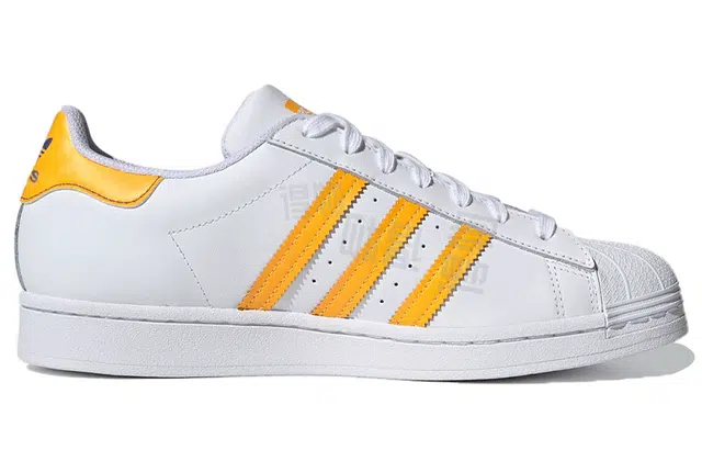 adidas Superstar White Purple Yellow