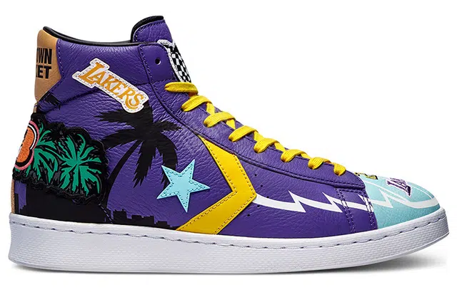 Chinatown Market x Converse Cons Pro Leather Hi "Lakers Championship Jacket"
