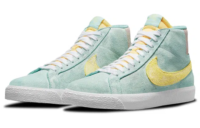 Nike Blazer Mid Green Yellow Pink